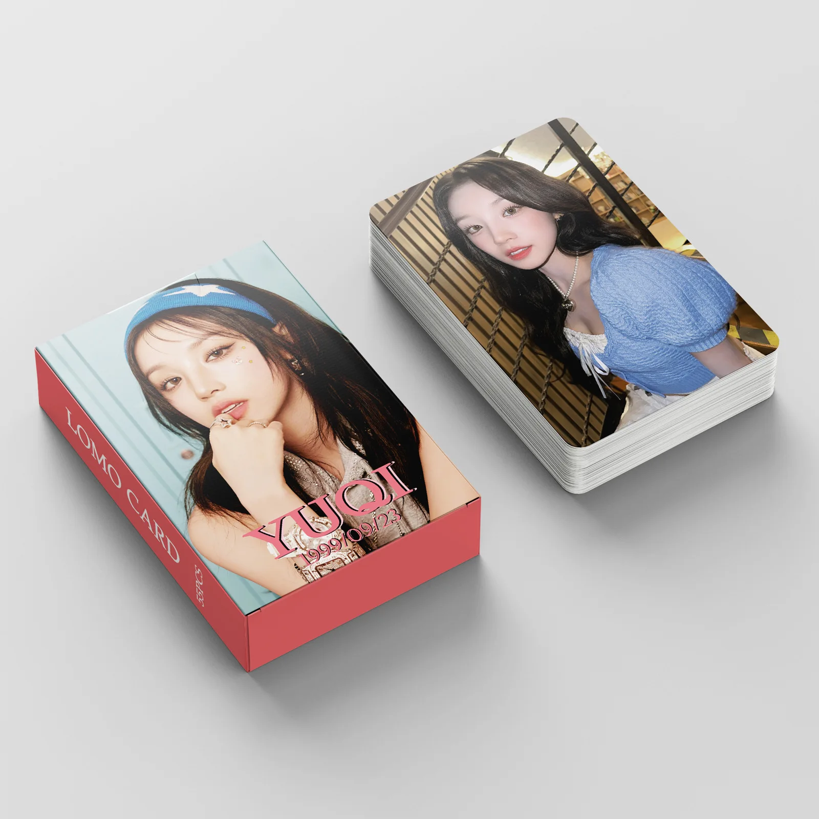 55Pcs/Set Kpop (G)I-DLE YUQI World Tour Photocards Double Sides Dance Stage Selfie Lomo Cards Ins Cute Postcards Fans Collection