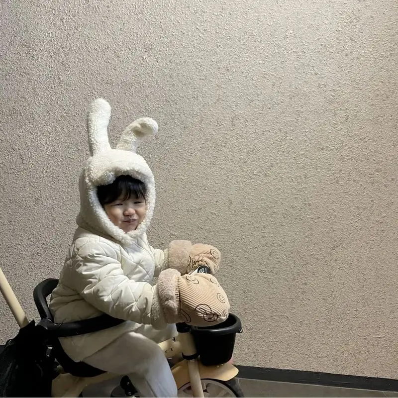 Windproof Infant Stroller Gloves Cartoon Printed Children's Outdoor Sports Mittens Hands Warmer Scooter Accessory for Winter