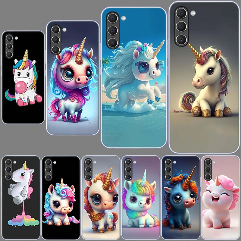 Cute Baby Unicorn Phone Case for Samsung A54 A14 A24 A34 5G Galaxy A02S A03S A04S A12 A22 A32 A52 A72 A13 A23 A33 A53 A73 A42 Co