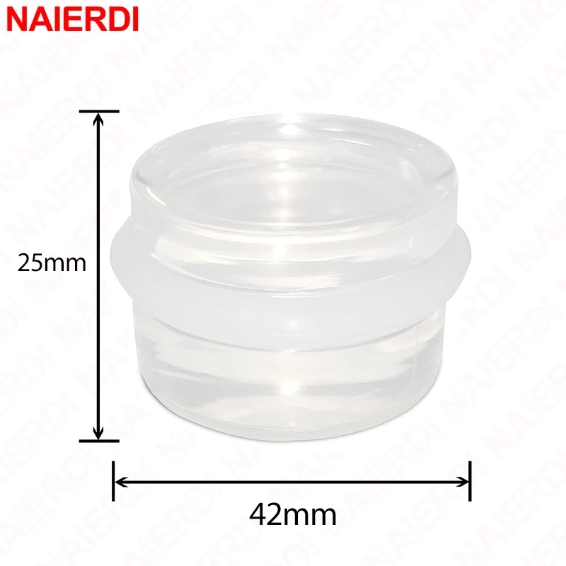 NAIERDI 2 Pieces Premium Anti Slip Door Stop,Transparent Self-adhesive Cylindrical Door Stopper,Wall Protectors Door Holder