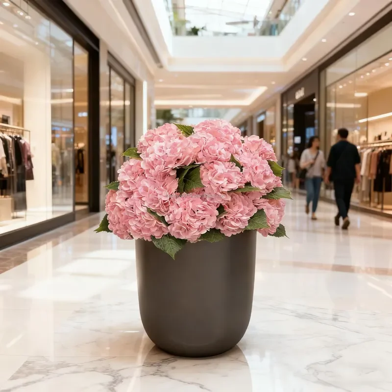 for Custom Modern Tall Matte Flower Pots Durable Planter for Mall Courtyard Garden Hotel Lobby Villa Home Resin Craft Decor