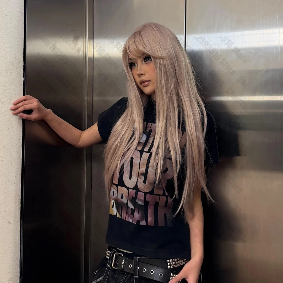 Vêtements grunge pour femmes, hauts japonais Y2k, t-shirts graphiques, vêtements vintage Kpop des années 90, vêtements esthétiques, crop top gothique pour femmes, emo 2