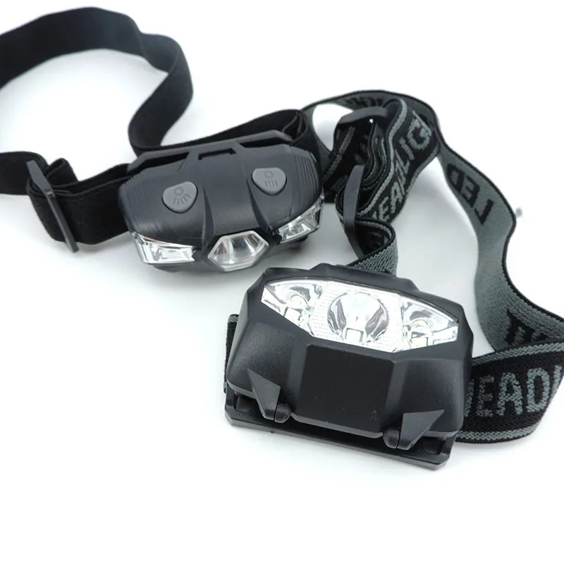 3-Led Headlamp Headlight Head Torch Light  red white bright Frontal samll flashlight Lampe hiking Camping powerful