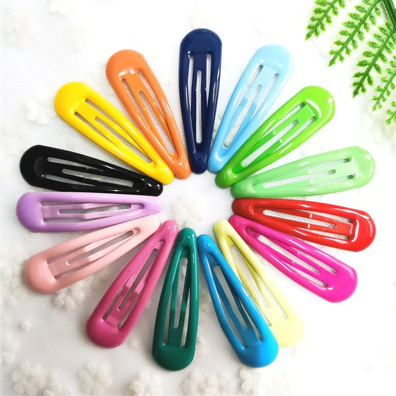 2pc/lot Color BB Hairpins Metal Baking Finish Barrette Hair Clips for Kids Children Baby Girls Snap Pins Women Hair Accessories