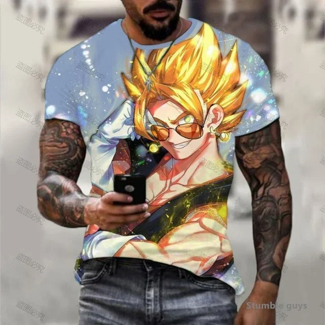2026 Herren Sportbekleidung Dragon Ball T-Shirt Goku Kakarot Vegeta T-Shirt Super Saiyan Sommer-Oberteile