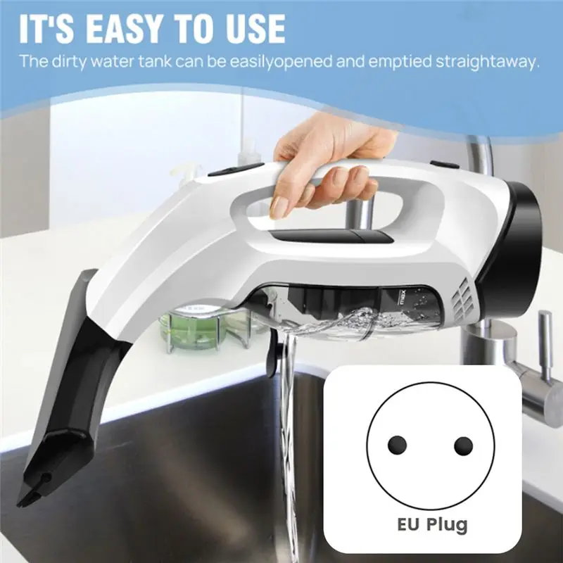 ABVI-Cordless Window Cleaner 150Ml Water Tank Rechargeable Window Cleaner Efficient Window Washer For Home And Car EU Plug