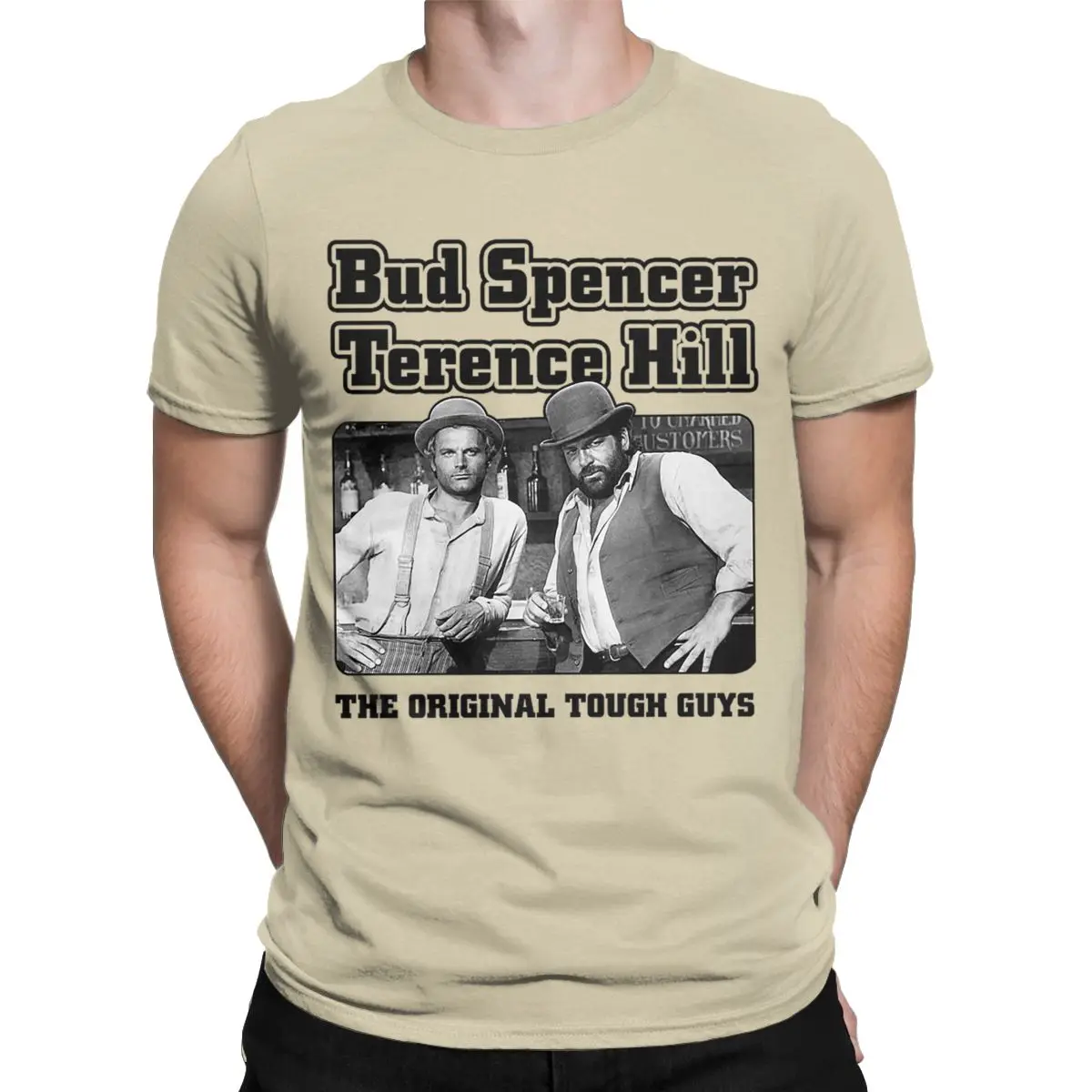 Humorous Bud Spencer Und Terence Hill T-Shirts for Men Round Collar Cotton T Shirts Short Sleeve Tee Shirt Plus Size Clothes