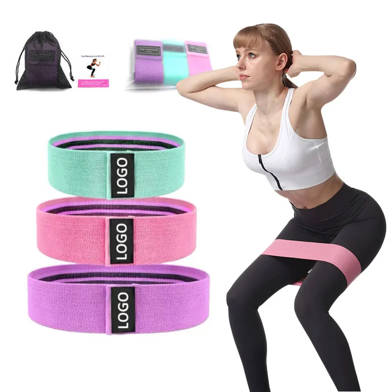 

Fabric Resistance Hip Booty Bands Glute Thigh Elastic Workout Bands Squat Circle Stretch Fitness Strips Loops Yoga Gym Equipment