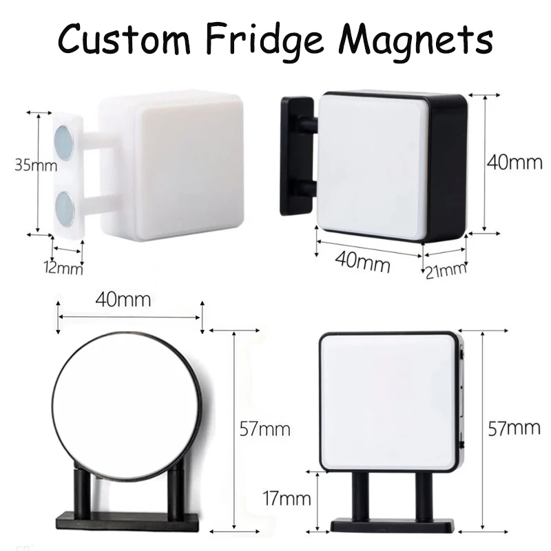 Customize Photo Refrigerator Magnets Convenience Store Light Signs Magnets Fridge Magnet with Luminou Light Box Model Ornament