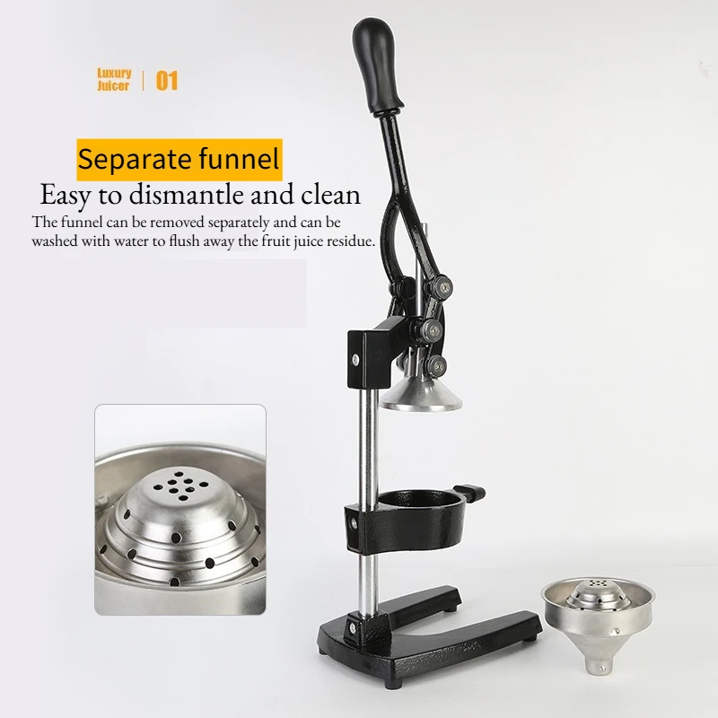 Alat Pemeras Jeruk Manual Besi Cor Tahan Lama - Mesin Pemeras Buah Stainless Steel Multifungsi untuk Rumah & Dapur