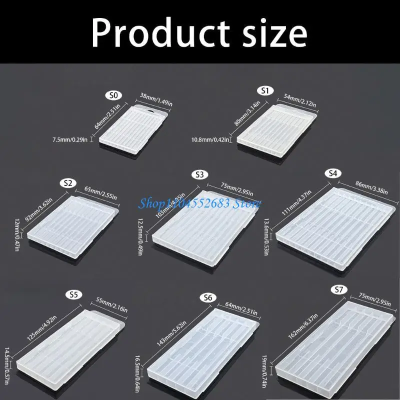 Y6GD Tool Accessory Box Clear Plastic Case Thickened Construction and Portable Hook for Efficient Organization