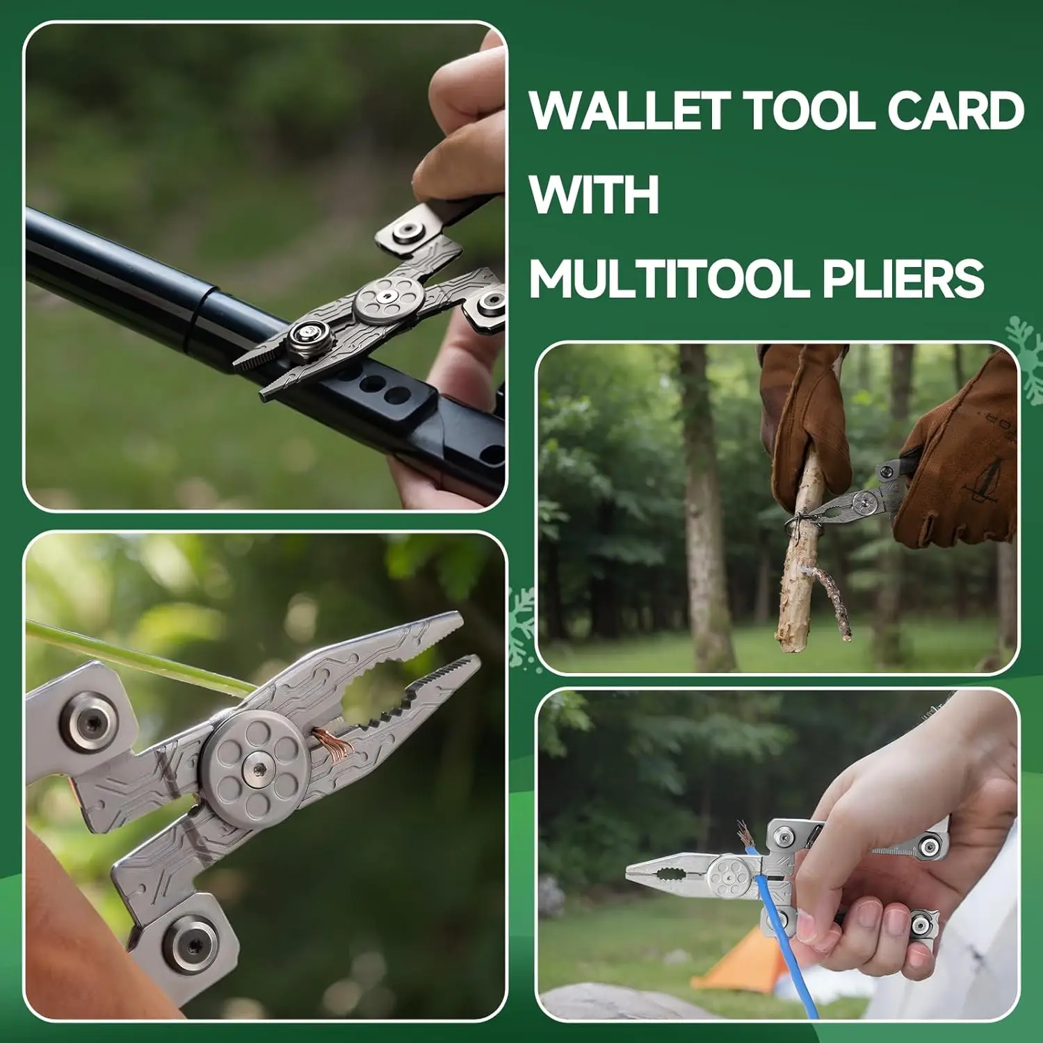 

NexTool Silver Blade EDC Tool 14 In 1 Multi Tool Portable Multi-function Thin Pliers Lightweight Multitool Gifts for Men Unique