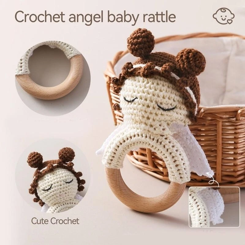 

G2TC Teething Toy for Baby Infant Teething Relief Tool Crochet Teether Soothing Discomfort Promote Teeth Development