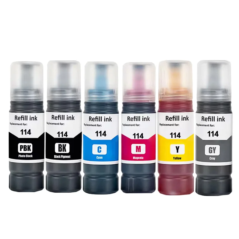114 T114 Dye Ink Refill Ink Kits For Epson Ecotank ET-8500 ET-8550 ET8500 ET8550 Printers Compatible Inks