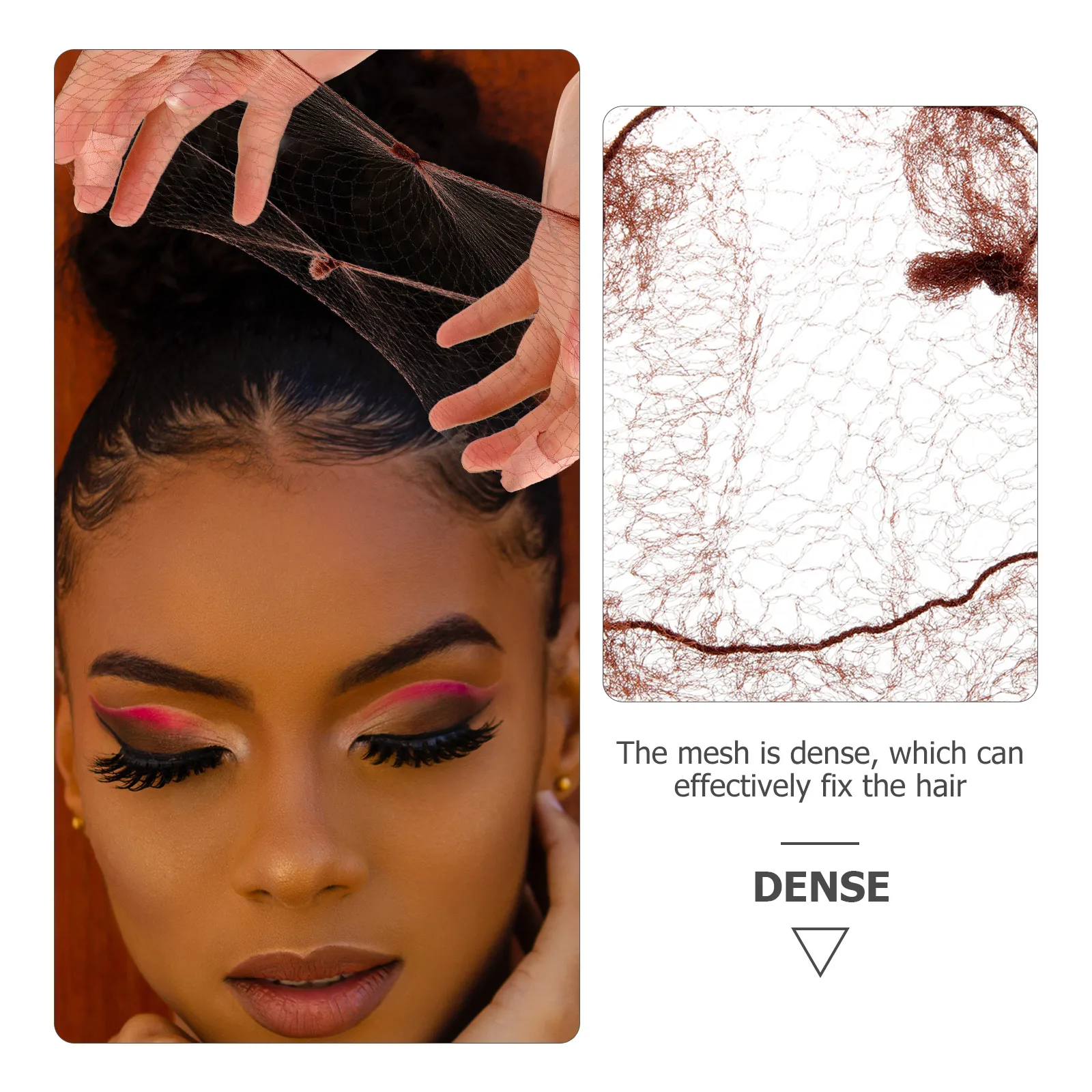 

50pcs Hair Accessories Women Brown 30cm Elastic Hair Net For Stewardess Fine Mesh Bun Cover Dancers Hairdressers Styling