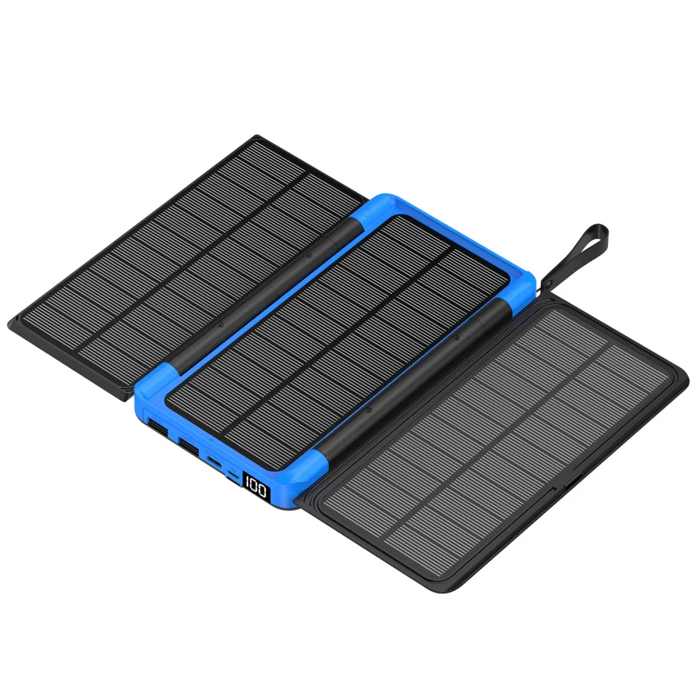 Outdoor Solar Charger Foldable Power Bank Portable External Battery Pack Camping Hiking Gear Travel Emergency Power Supply view 3