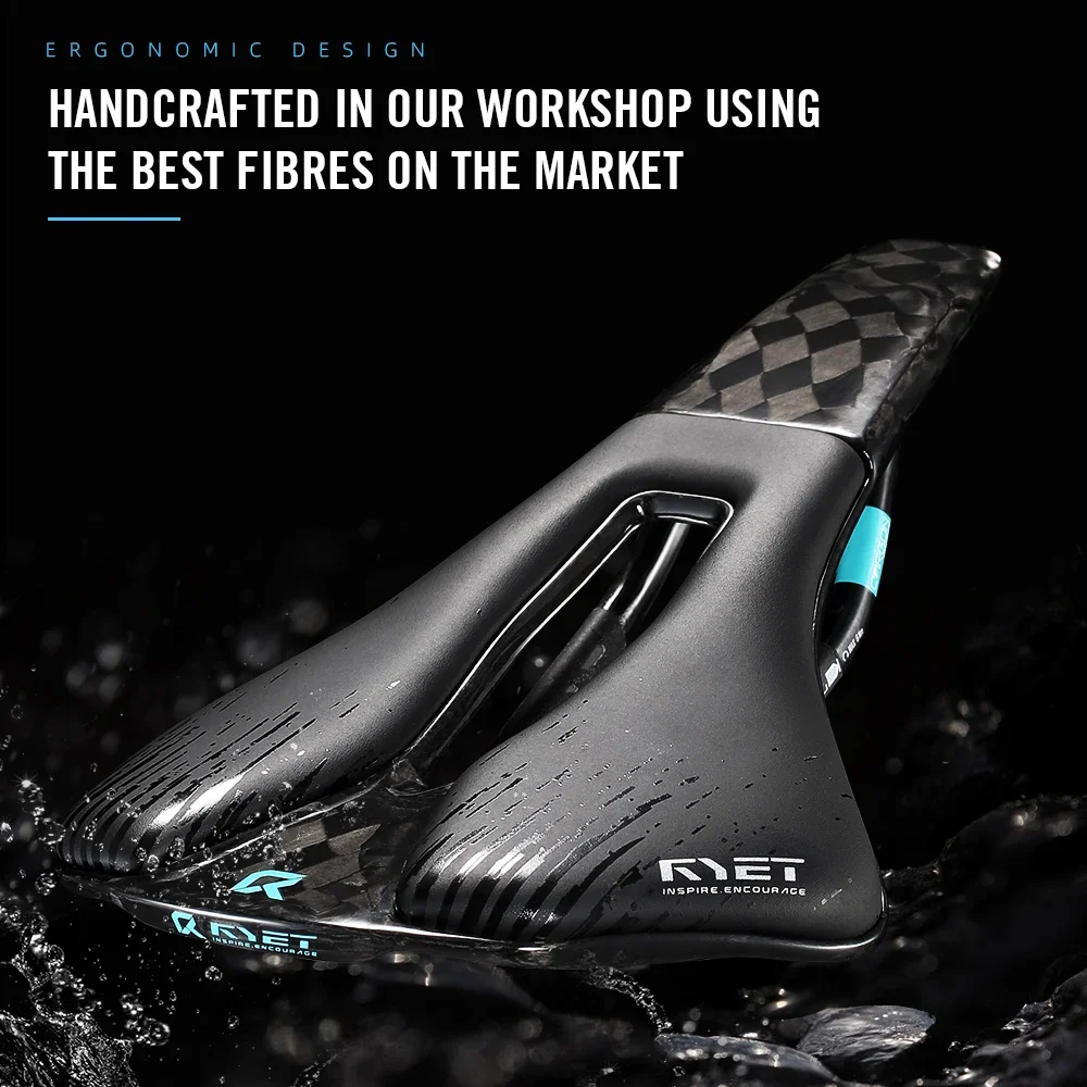 

Седло RYET из углеродного волокна MTB с 3D сеткой, сверхлегкое сиденье для гоночного велосипеда, овальные направляющие 7x9 мм для дорожных аксессуаров для горного велоспорта