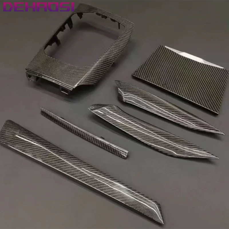 The carbon fiber MP car interior for BMW 3 4 series G20 G21 G22 G23 G26 G28 center console shift panel cover decoration