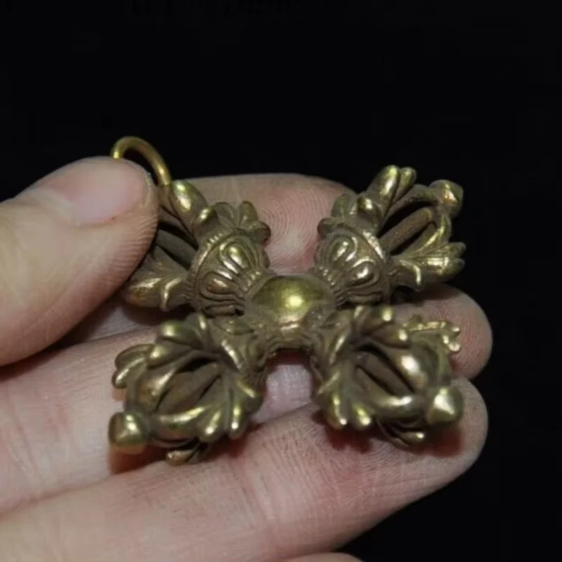 Tibetan temple bronze cross Dorje Phurpa Pestle Vajra Talismans Statue