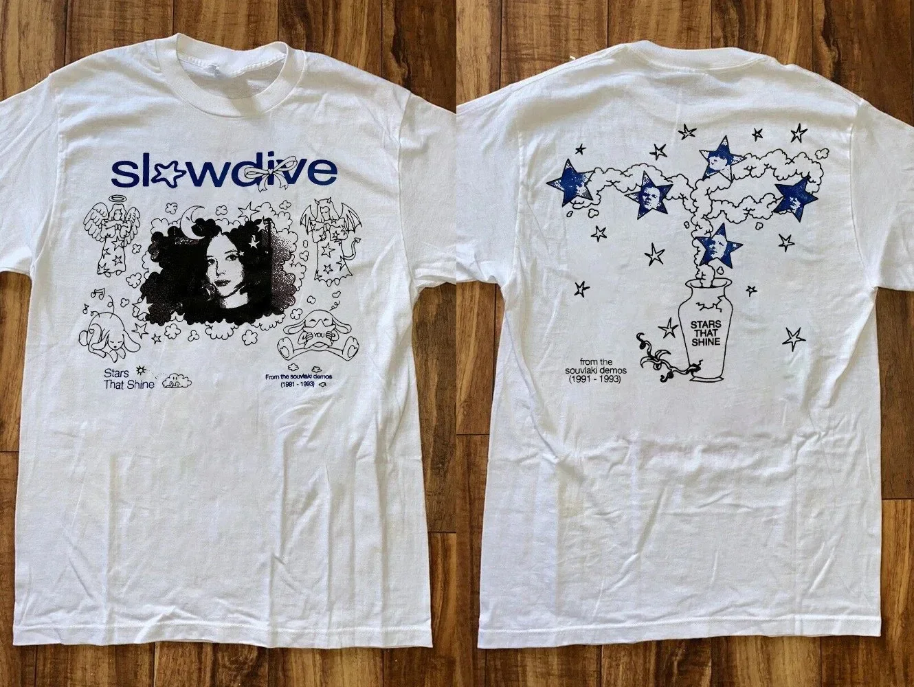 

Slowdive Slouvaki Stars That Shine From the Slouvaki Demos 1991-1993 рубашка ZL033