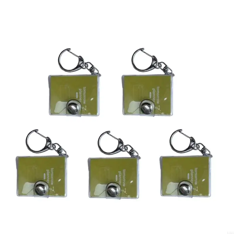 5pcs Small Travel Notebook Keychain Miniature PVC Bloc-notes Journal avec clés pour sacs à main
