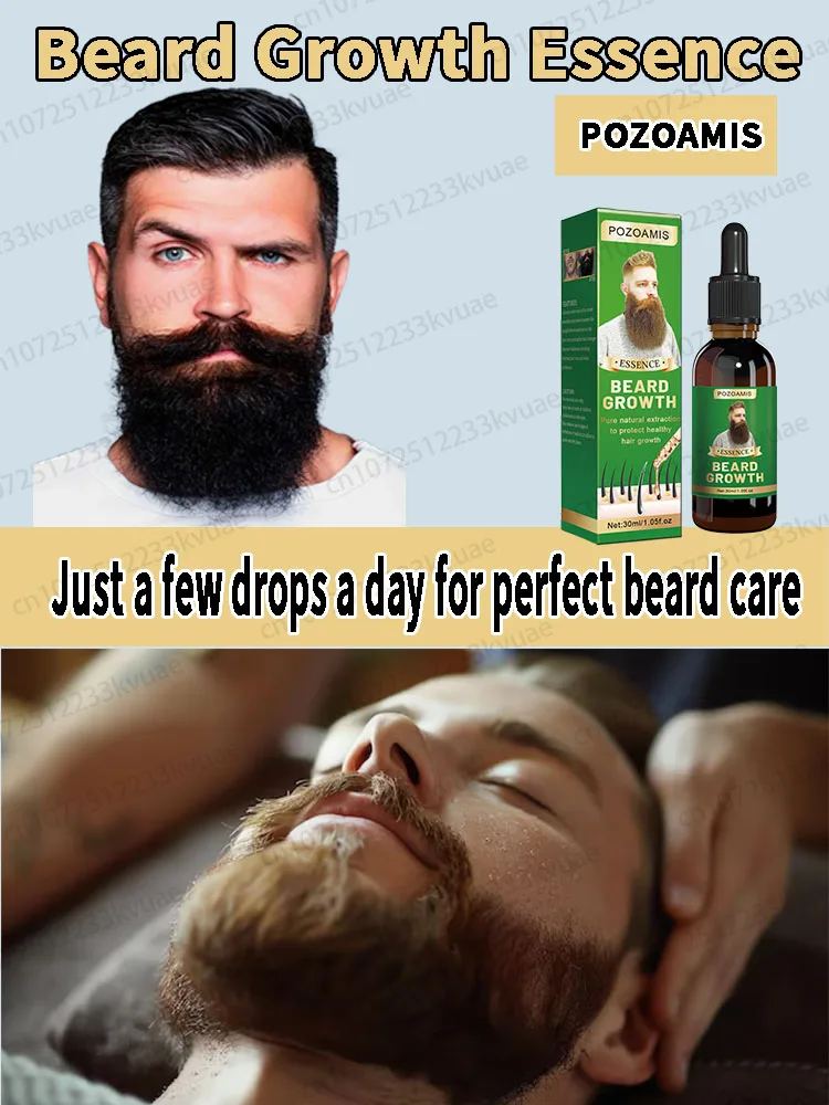 Men's Choice Beard Growth Essence,quickly grows a thick beard, saysgoodbye to sparse beards, and creates acharming beard