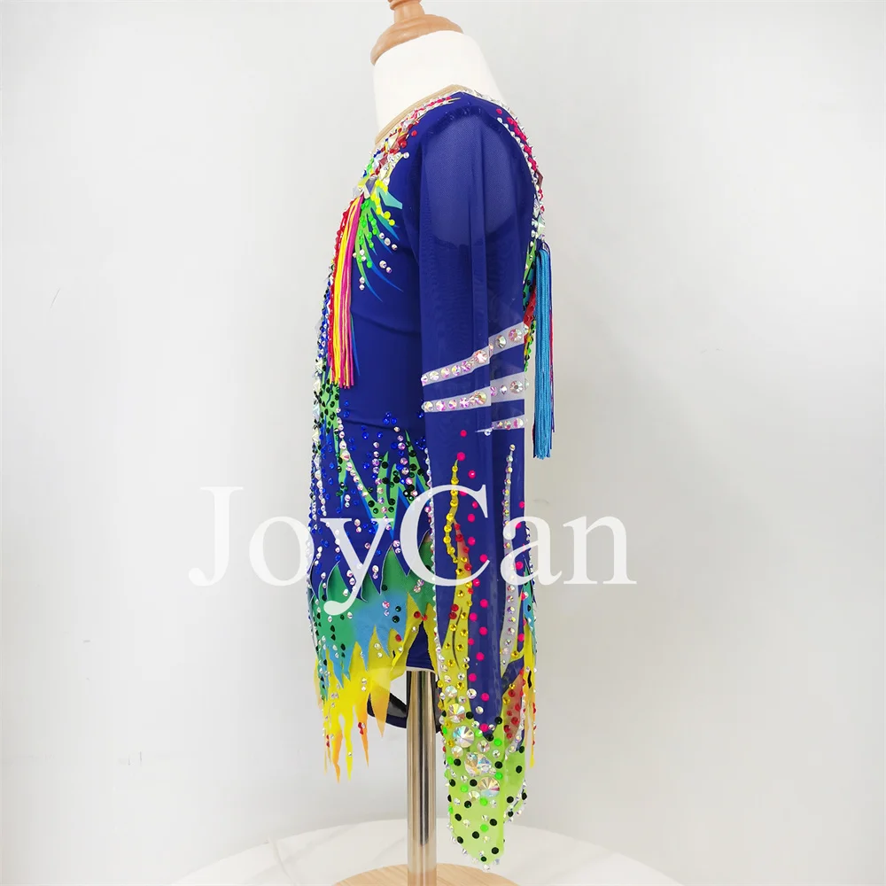 JoyCan-ثياب جمباز سبانديكس أنيقة للنساء والفتيات ، أزرق ، ملابس رقص للمنافسة