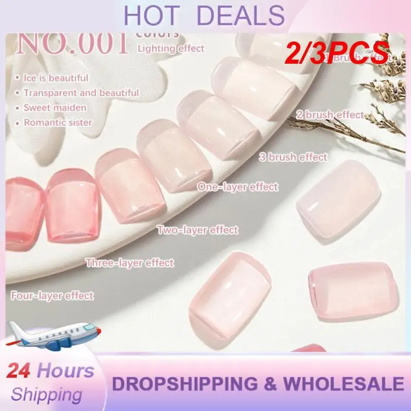 2/3PCS Phototherapy Adhesive Easy To Smear Simple Operation Permeating Ice 16 Colors Manicure Nail Accessories Nail Glue