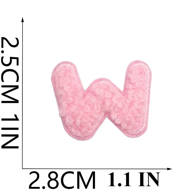 Patch Sticker Bag Decoration Chenille Towel Embroidery English Alphabet Embroidery Cloth Sticker Small Number Embroidery Label