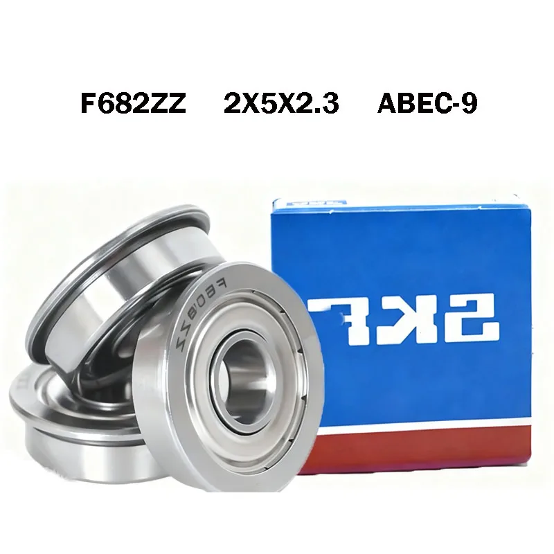 

10PCS Sweden SKF Flange Bearing F682ZZ 2*5*2.3mm ABEC-9 Precision Miniature Flanged bearings F682Z Original bearings подшипник
