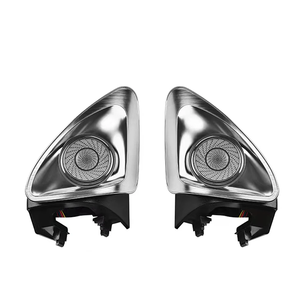 For Tesla Model Y Juniper 4D Rotating Tweeter Speaker RGB Electrical Ambient Light Front Door Car Treble Speaker Model 3 Y