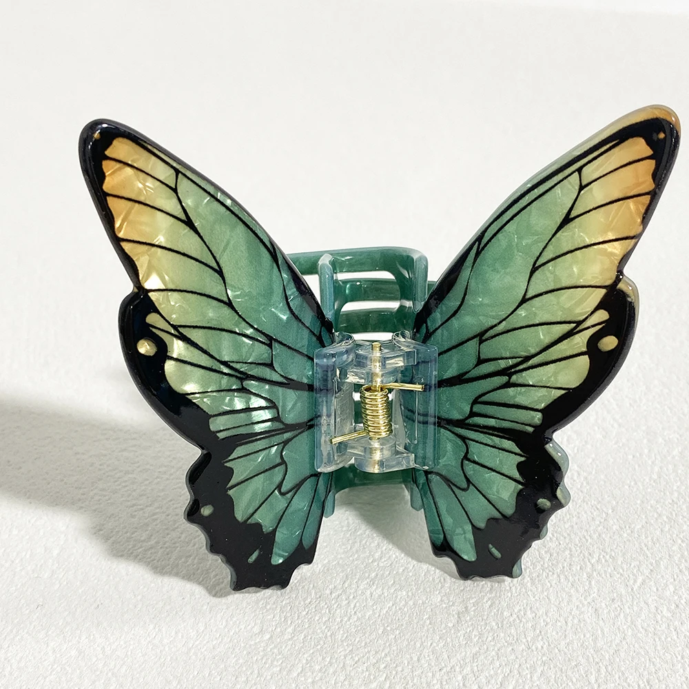 

Fashion Acrylic Hair Clip Claw New Women's Girls Mixed-color 3D Simulated Butterfly Crab Hairpin Geometric Chic Hair Accessories