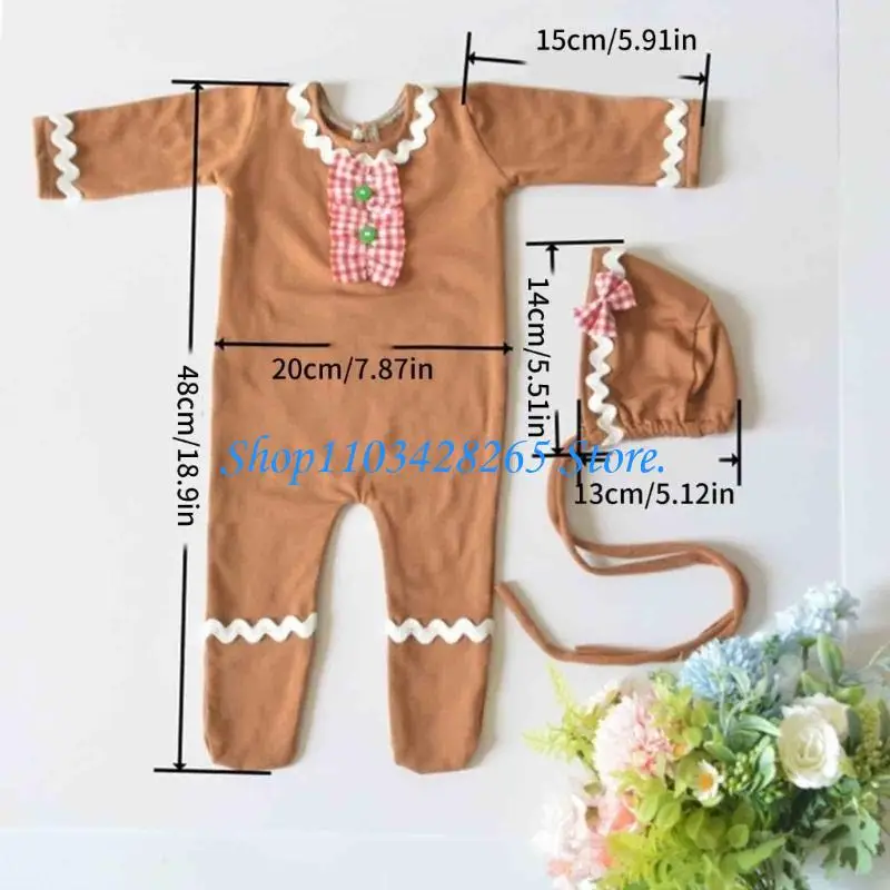 مجموعة أزياء الطفل تحت عنوان رومبير ناعم قابل للتمدد وغطاء رأس طويل الذيل دعائم قبعة لحديثي الولادة صور العطلات G2TE