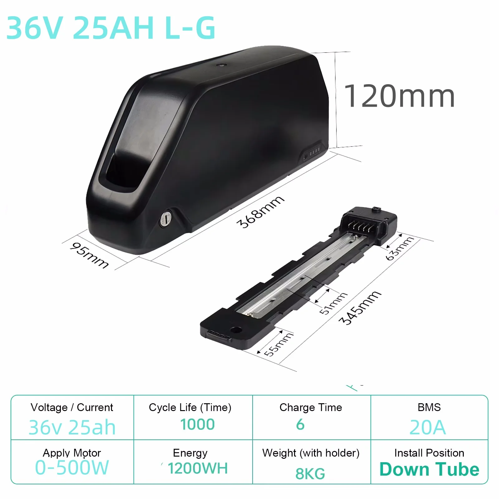 52V 25AH Polly Batterij 21700 Elektrische Fiets 48V 36V 25AH Downtube Jumbo Polly Batterijpakket voor Scooter 500W 750W 1000W 1500W Kit