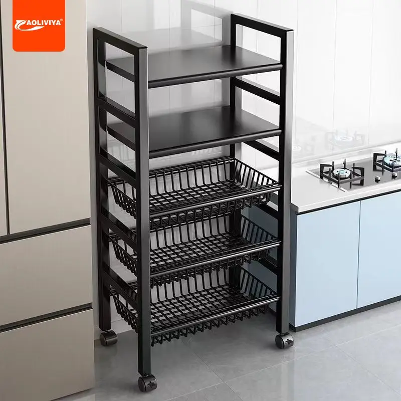 

AOLIVIYA Kitchen Vegetable Basket Floor Shelf Multi-layer Storage Vegetable Fruit and Fruit Shelf Multifunctional Vegetable
