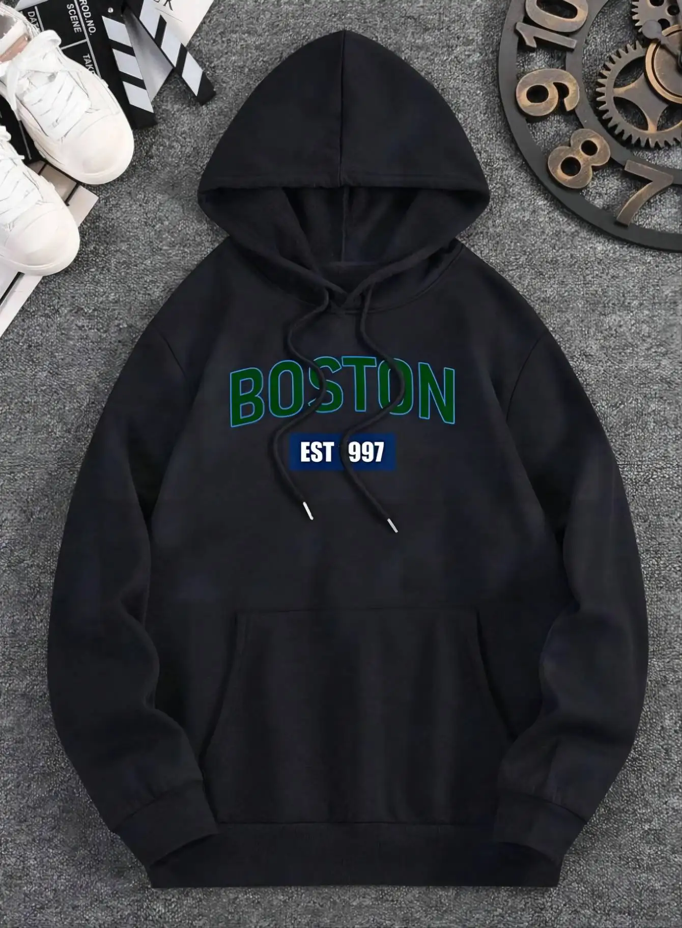 سويت شيرت رجالي بغطاء للرأس، طراز الربيع والخريف، قطن مريح، أكمام طويلة، هوديي كاجوال ملابس الشارع