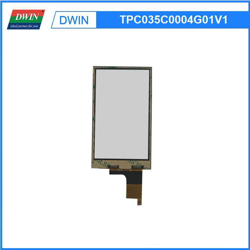 DWIN-capacitiva Touch Screen Painel, vidro temperado, GT911 Controlador, 3.5 ", TPC035C0004G01V1
