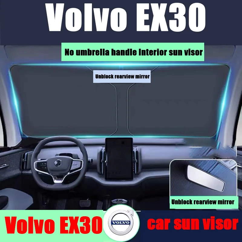 ZLWR-Pare-soleil Volvo EX30, isolation thermique et protection solaire, pare-brise, accessoires intérieurs