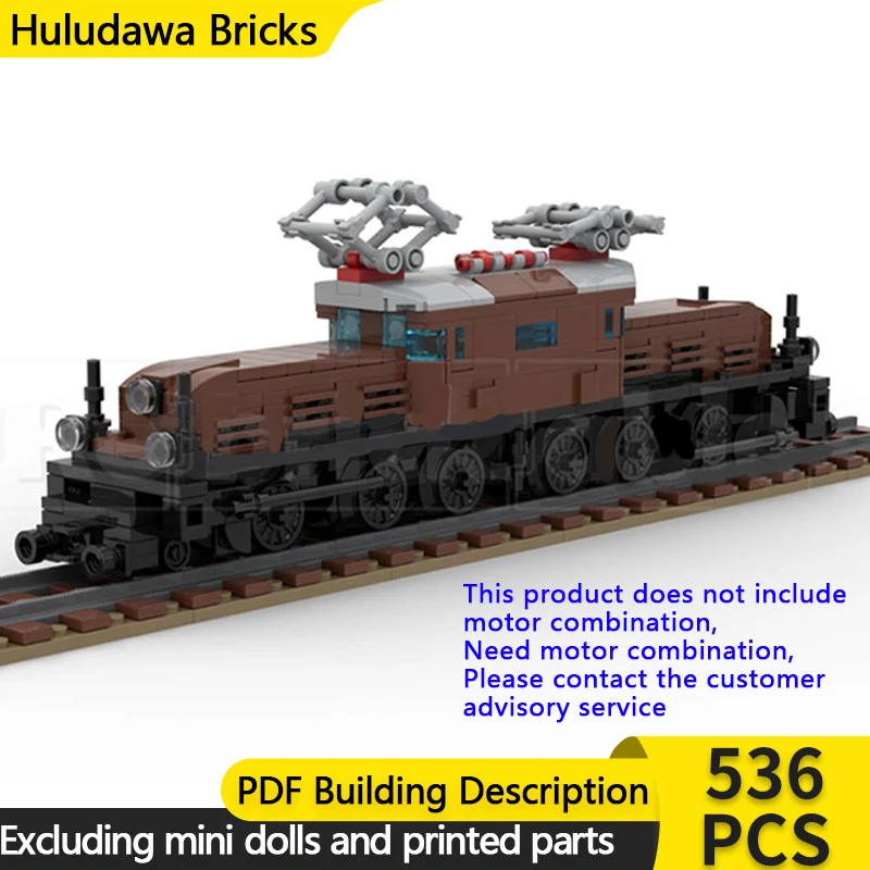 

City Car Model MOC Building Bricks Crocodile Electric Locomotive Modular Technology Gifts Holiday Assemble Children Toys Suit