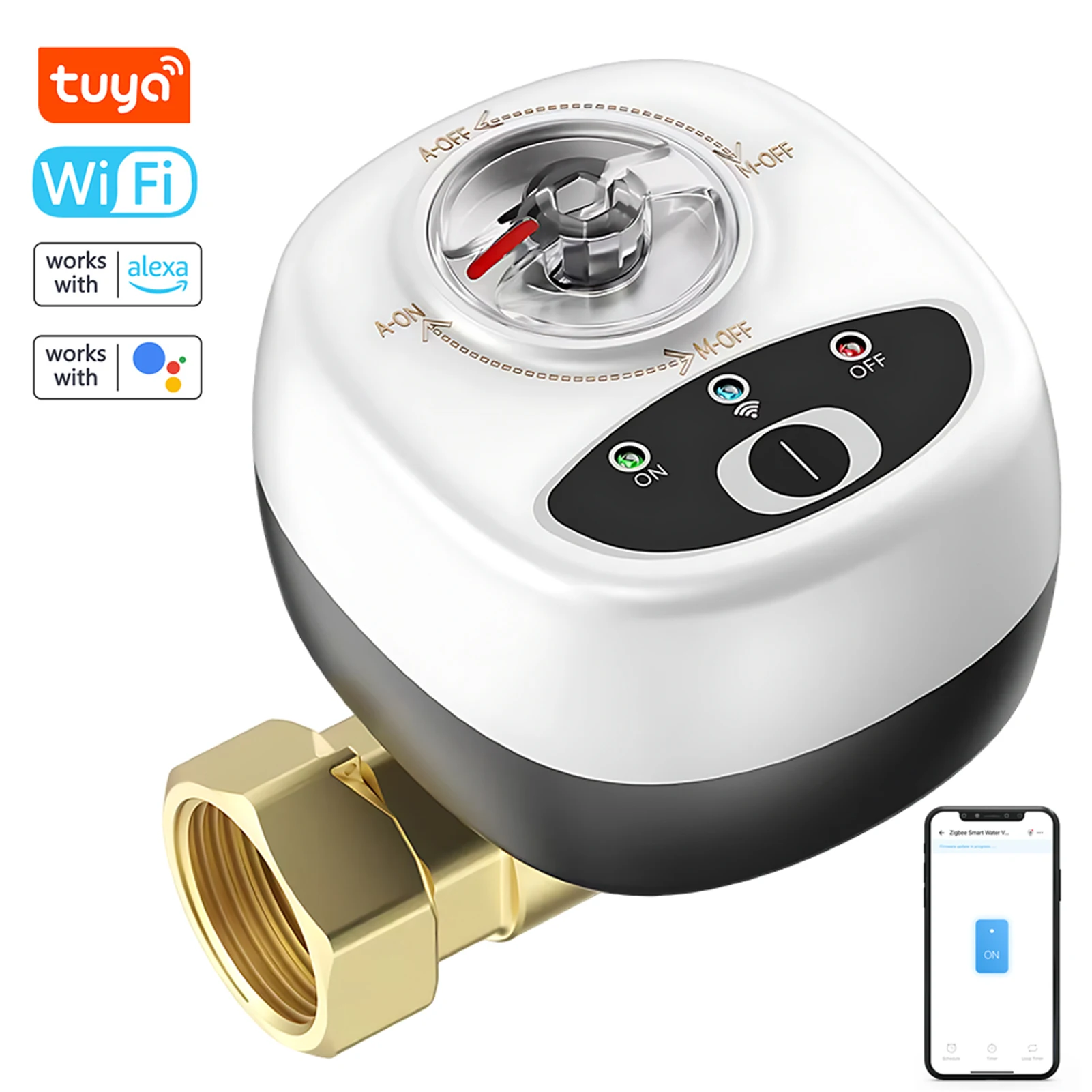 EWeLink WiFi Watervalve Automatic Switch Intelligent Ball Valve IP65 Rating Wireless Remote For Alexa Google Assistant Salute