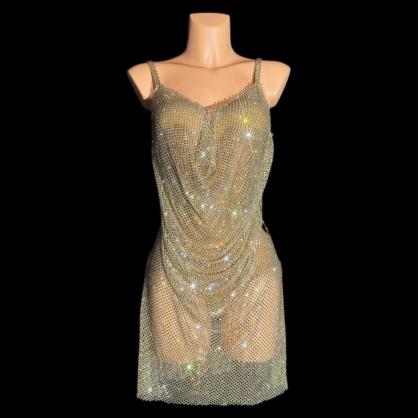 

Latin Dance Adult Children'S Dress AB Stone High-End Custom Backless Gold Flower Suspender Precisely Tango Women'S Clothing