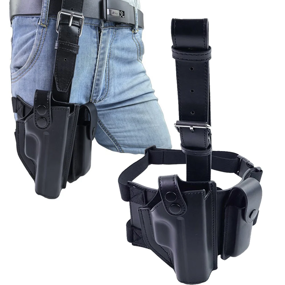 

Tactical Pistol Holster G18Combination Quick-Draw Holster Airsoft Drop-Down Double-Protection Thigh Holster for Hunting Shooting