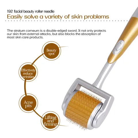 Beauty Tool Derma Roller ZGTS 540 Needles Microneedle Roller Face Body for Home Use Microdermabrasion Face Roller