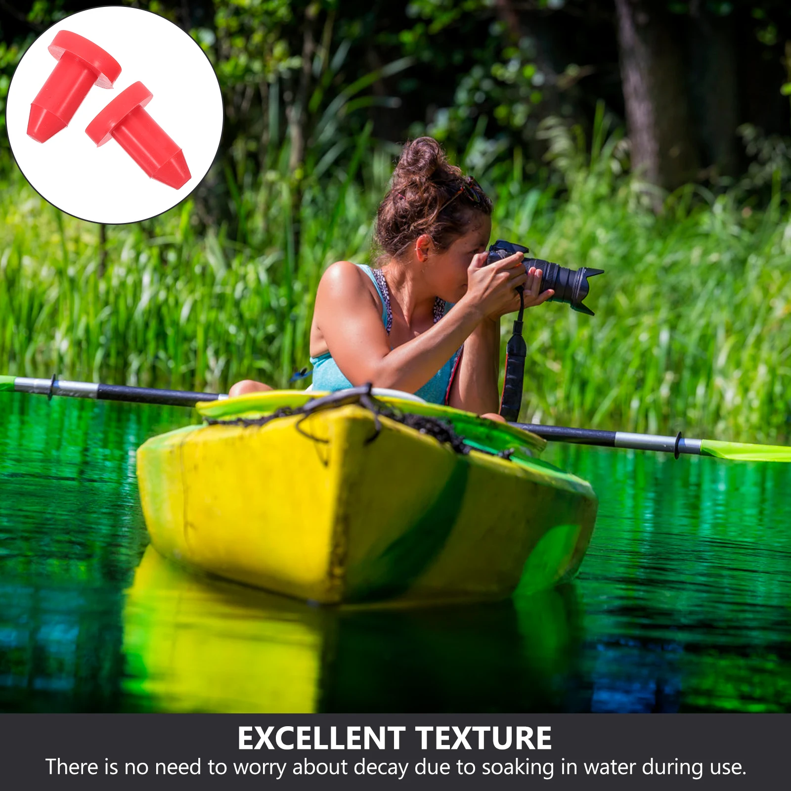 

2 Pcs Kayak Drain Plug for Plugs Boats Stopper Supply Bouncing Core Canoe Use Scupper Fishing