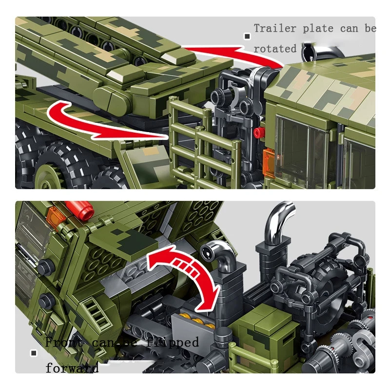 Penrose War 688003 seria klocki 99A Transporter czołgów opancerzony rydwan artyleria Model Ornament chłopiec zabawki konstrukcyjne prezent