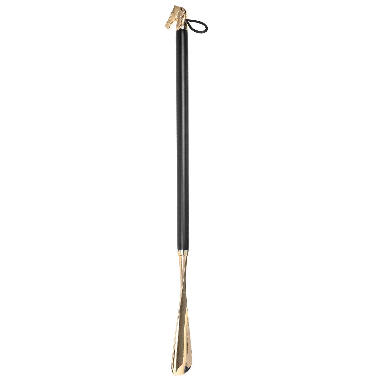 Long Handle Shoe Horn Shoelifter Portable Shoes Wearing Tool Household Wooden Travel Helper Copper Material Simple Structure