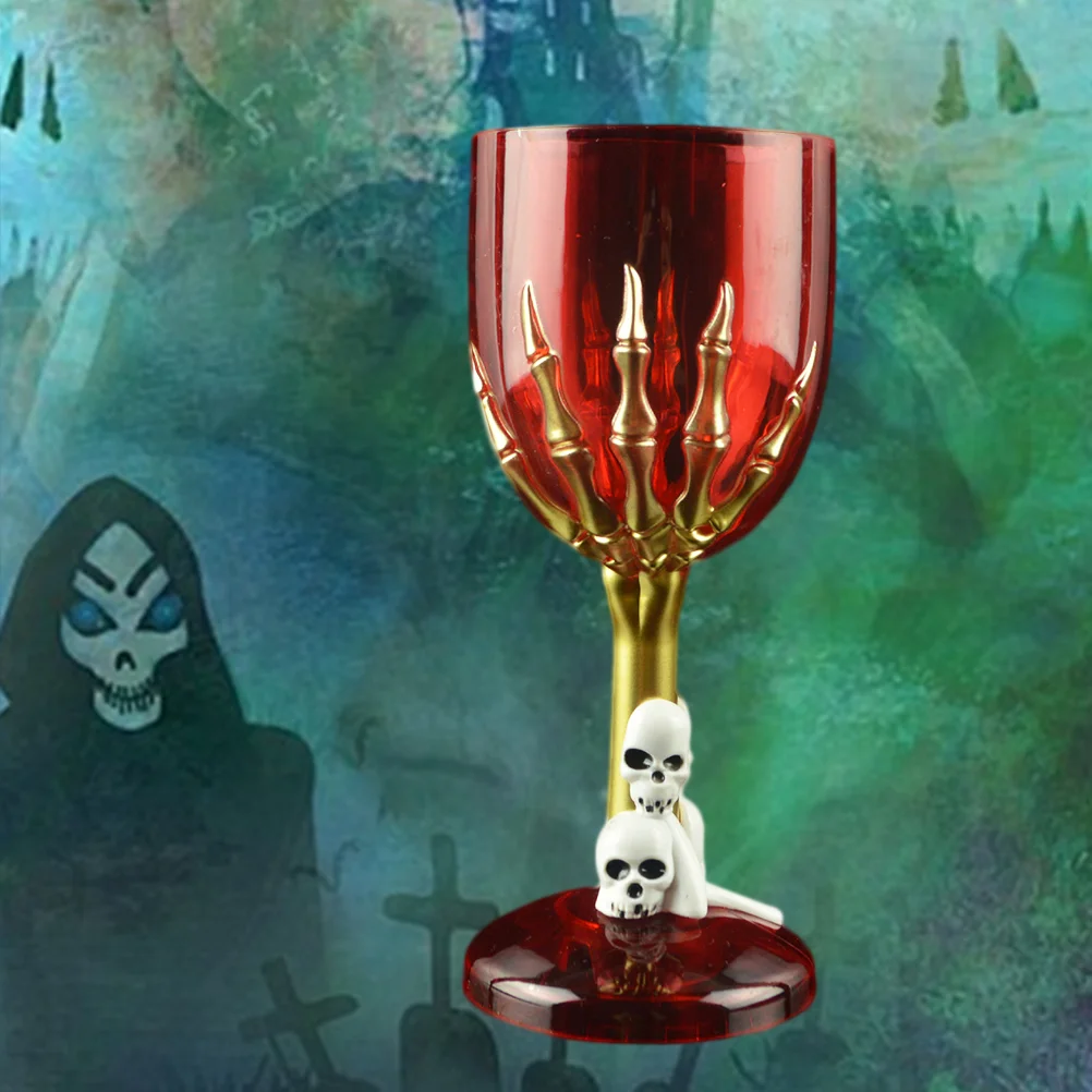 Halloween Plastic Goblet Skull Claw Decor Plastic Goblet Prop for Bar KTV Store (Non-Luminance Pattern, Random Color)