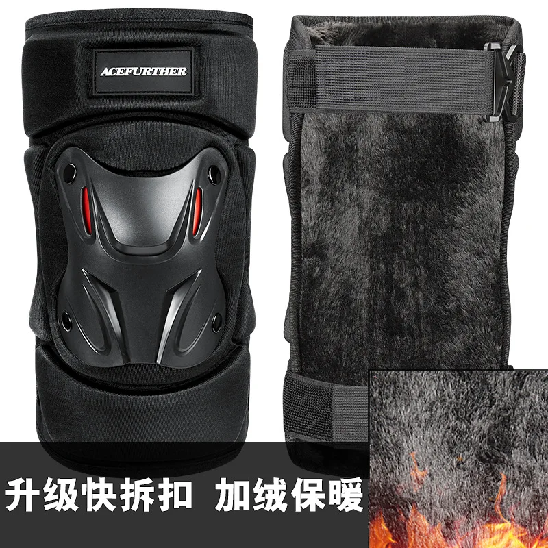 

Motorcycle Riding Knee Guard Four-Piece Elbow Protector Winter Warm Motorcycle Leg Protector Anti-Fall Equipment Windproof Cycli