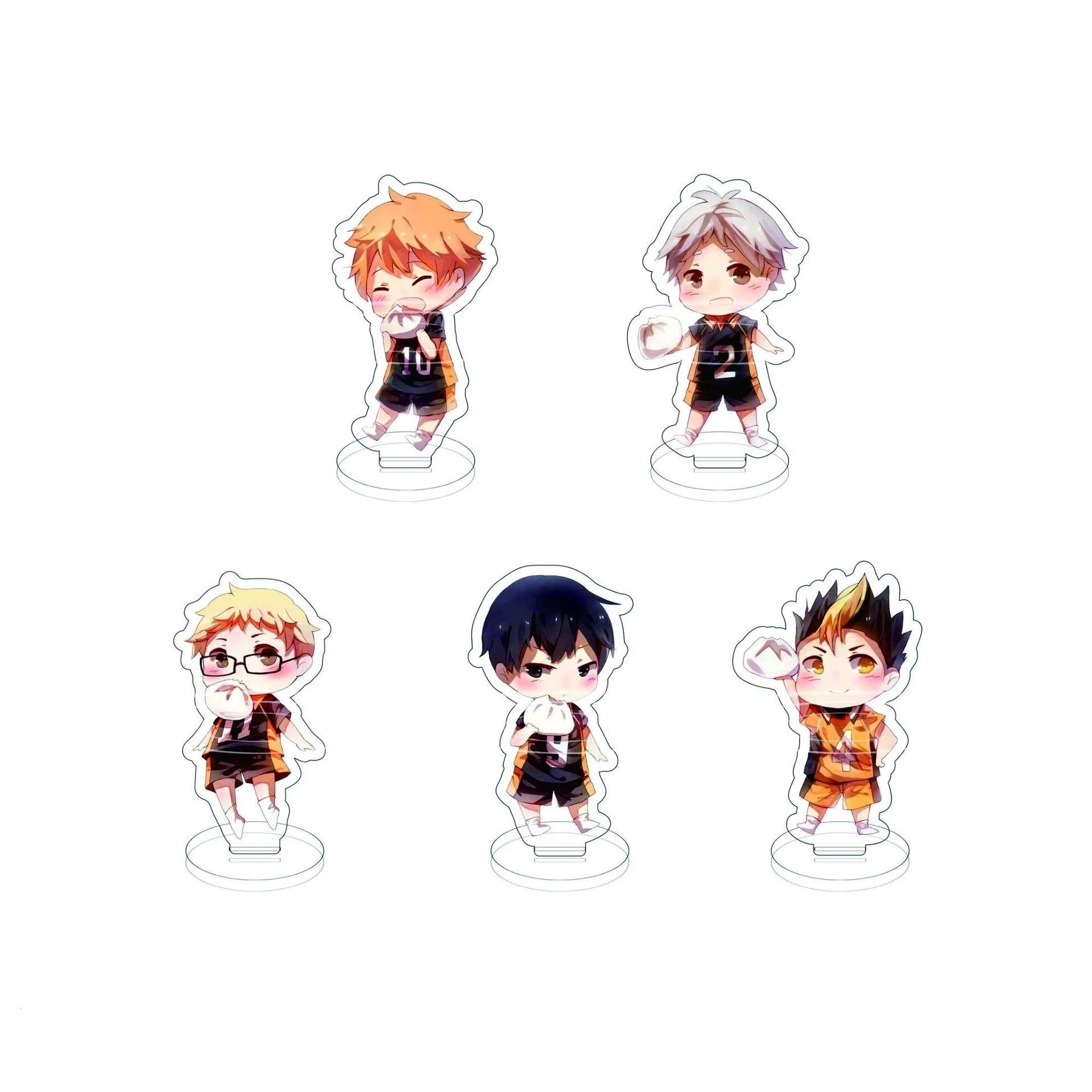 

Haikyuu!! Shoyo Hinata Tobio Kageyama Kei Tsukishima Cosplay Laser Acrylic Human Shape Standing Sign Desktop Ornament Cartoon