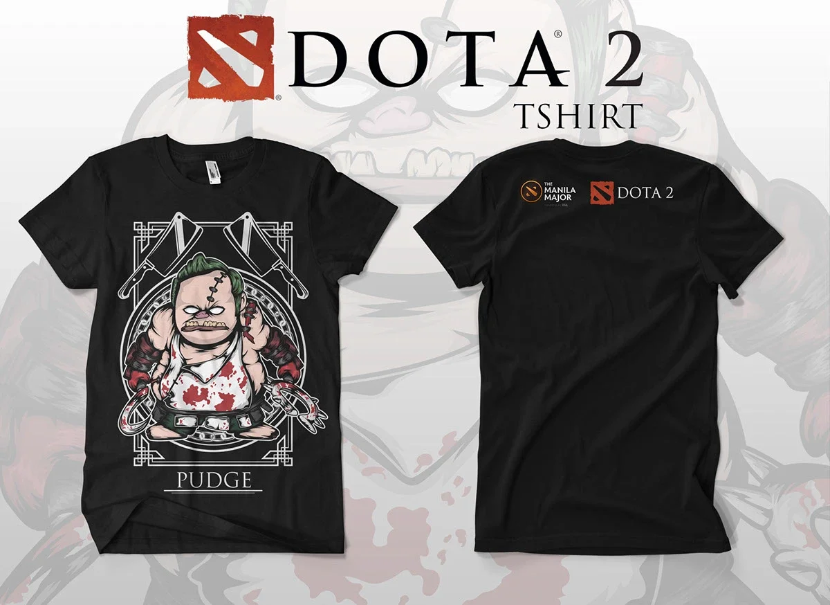 Dota 2 Hero Logo Symbol Summer Men's and Women's Pure Cotton T-shirt Navy Black White T-shirt Size S 4Xl Comfortable Breathable
